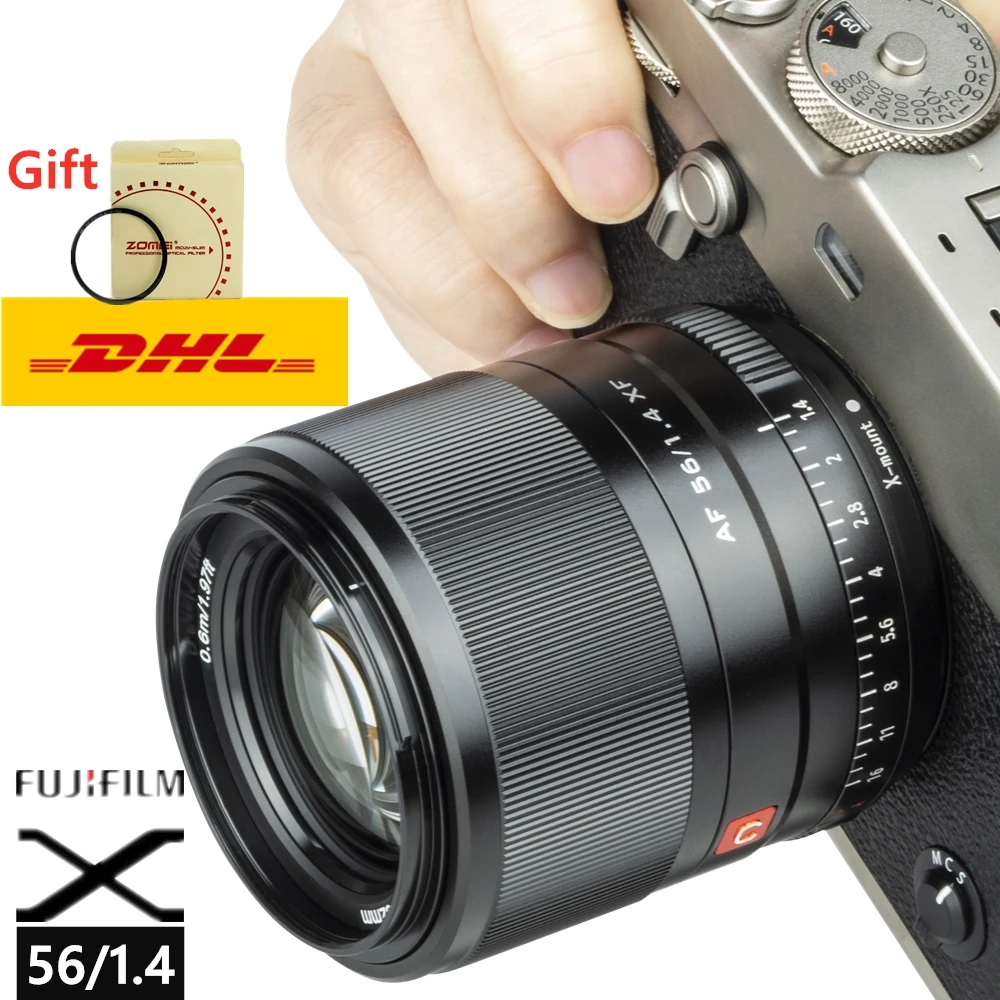 Viltrox 56 мм f1.4 STM автофокусом объектив для цифровой фотокамеры Fuji X Крепление