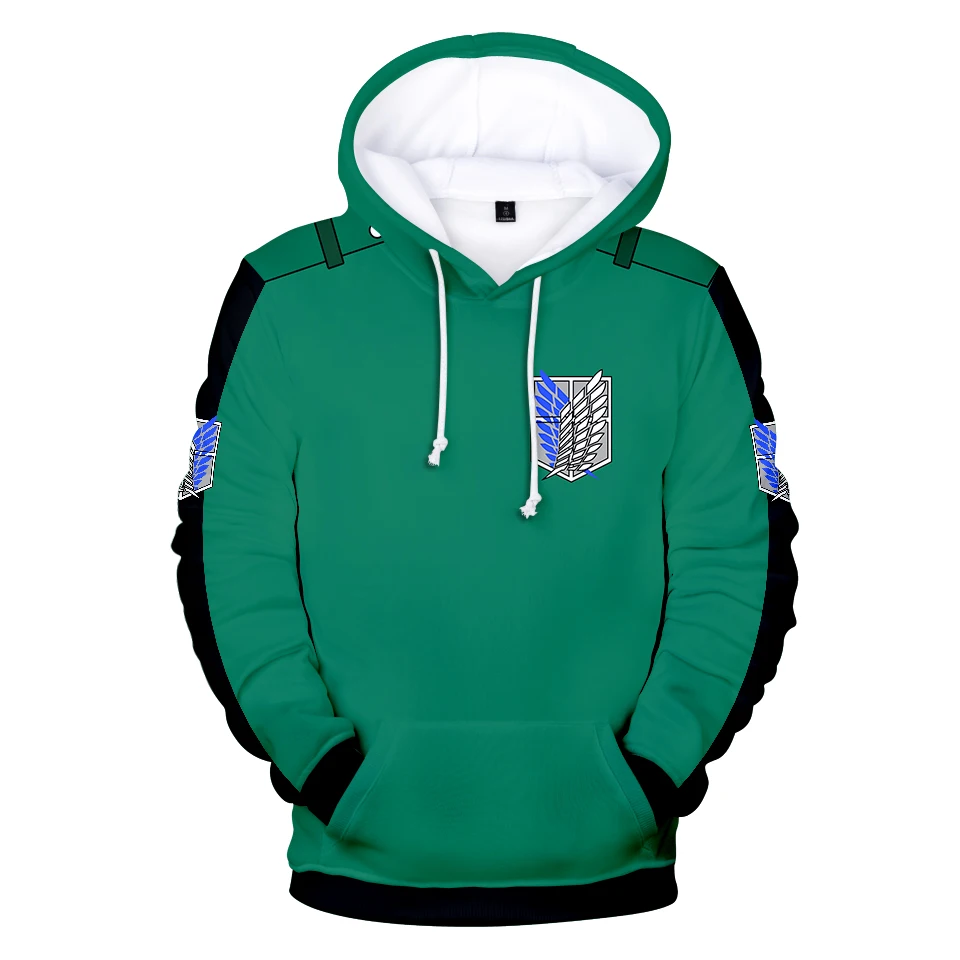 

Свитер с капюшоном и 3D-принтом «атака на титана», мужская и женская трендовая толстовка, популярный удобный пуловер для мальчиков и девочек