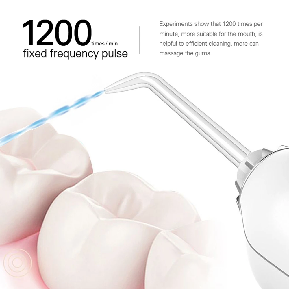 Hot HF-5 Cordless Oral Irrigator with Travel Bag Case Portable Water Dental Flosser USB Rechargeable Tooth Pick 300ml 5 Jet Tips