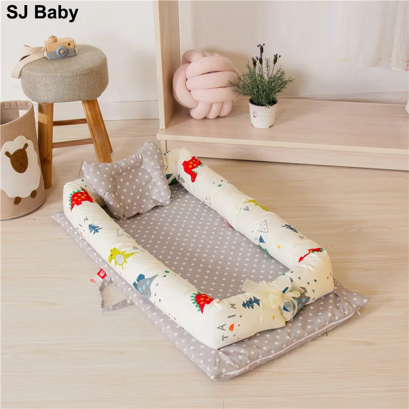 

Портативная кроватка для малышей, переносная кроватка для путешествий, хлопковая люлька для малышей, детская кроватка, бампер, детская кров...