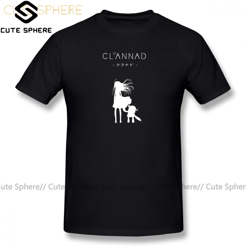 Clannad/футболка, CLANNAD Robot, белая футболка, летняя футболка из 100 хлопка, футболка с потрясающим принтом 5x