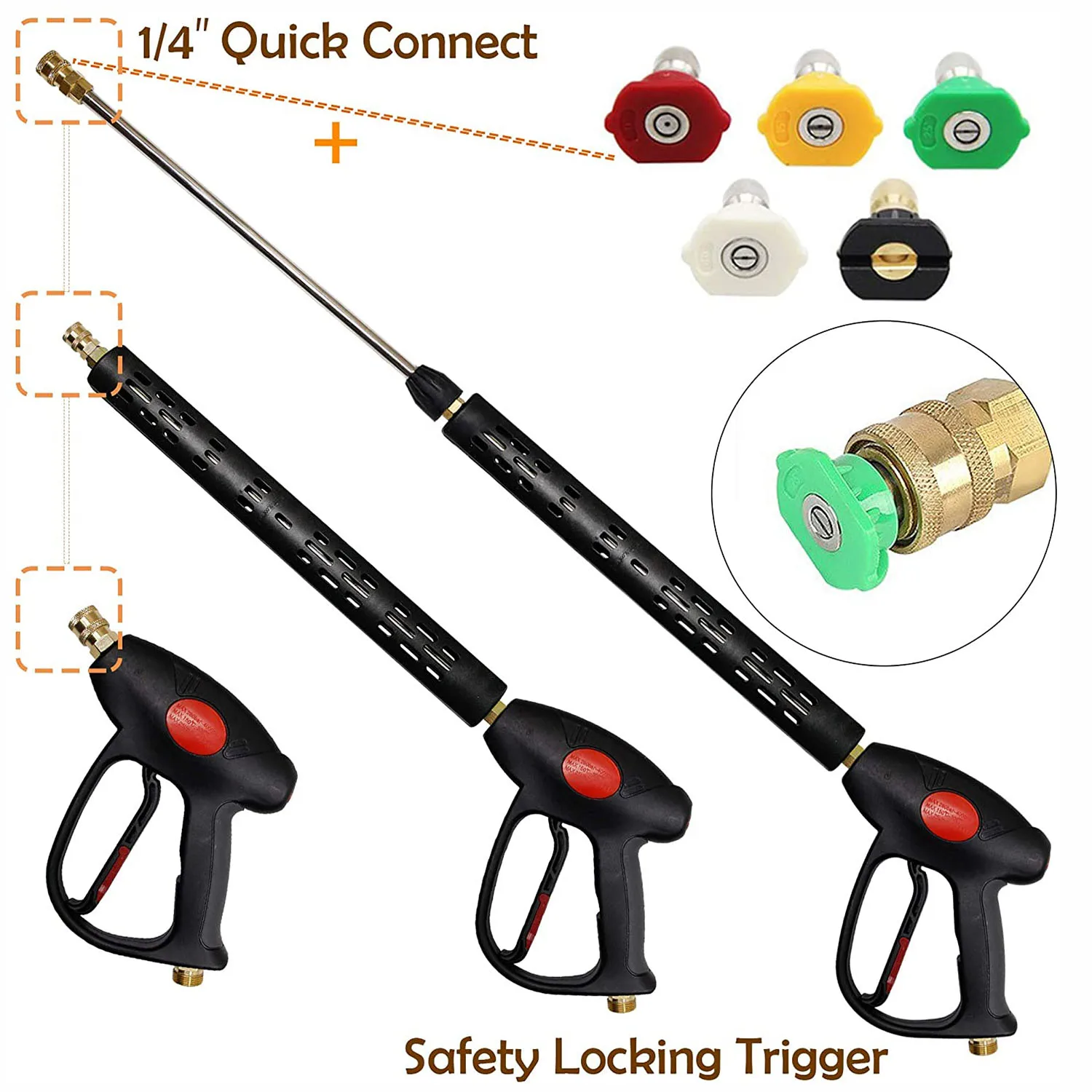 Дешево Портативный запасной пистолет для мойки под давлением для очистки машины для мытья сада полива шланга сопло спринклера пены водяной пистол...