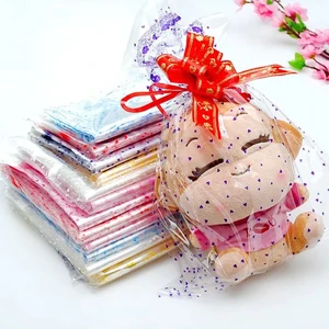 Большой Пластик подарок посылка сумка 100 шт. Пластик упаковочный пакет прозрачный целлофановый пакет Подарочная выпечка упаковочный мешок