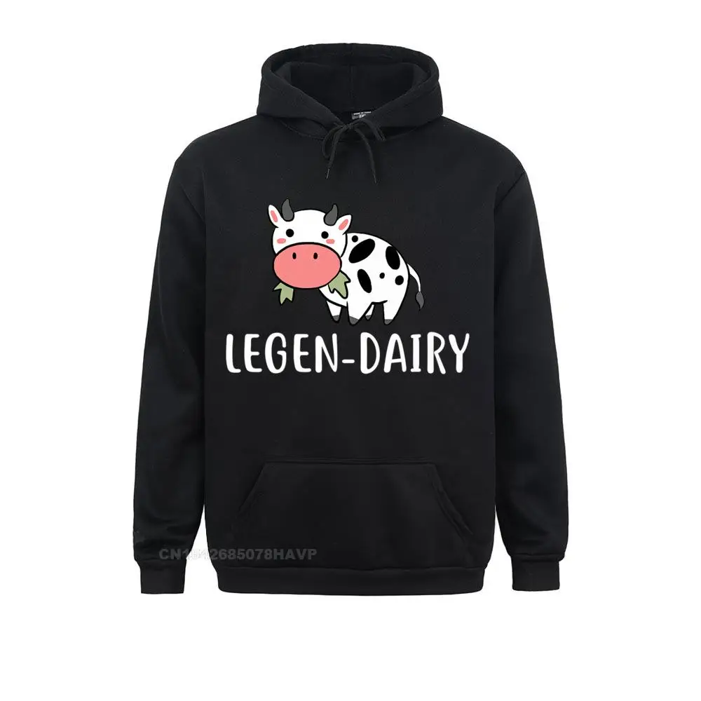 Funny Cow Shirt Legen Dairy Farm Gift Mens Sweatshirts Printing Long Sleeve Hoodies Discount Funny Sportswears