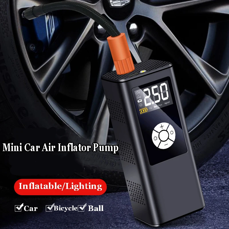 

Portable Car Air Pump Tire Inflator Compressor Digital Car Tire Pump Suitable for Car Bicycle Tire Ball