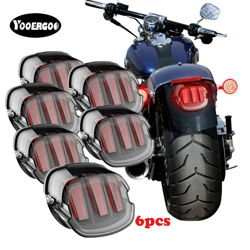 

Motorcycle Lights Rear Fender Edge Red LED Brake Tail light Motocycle For Touring Sportster Eagle Claw Tail Light