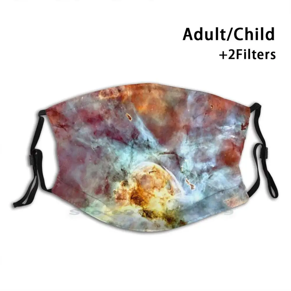 

The Carina Nebula Print Reusable Mask Pm2.5 Filter Face Mask Kids Solar System Milky Way Space Planets Universe Galaxy Outer
