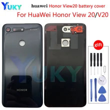 For Huawei Honor View 20 V20 Battery Cover Back Glass Rear Door Housing Case Glass Panel PCT-AL10 PCT-L29