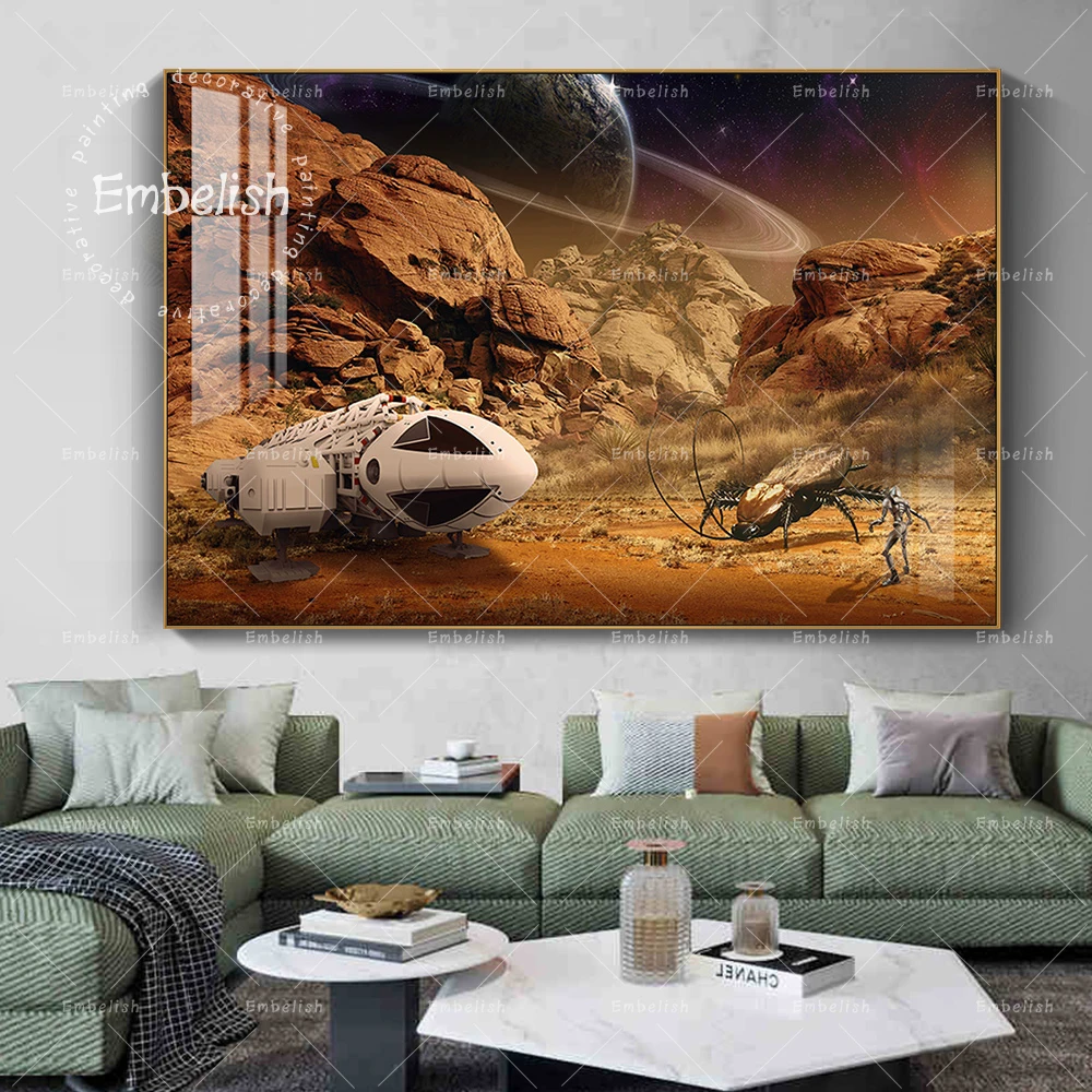 

1 Pieces Surreal Abstract Cool Wall Art Pictures For Living Room Modern Home Decor Posters HD Spray On Canvas Oil Paintings