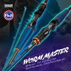 Карбоновое спиннинговое удилище Kingdom WormMaster 1,91,951,982,03 m 40T, Fuji Guide, для заброса приманки, 3g-28g XF, удочка для приманки