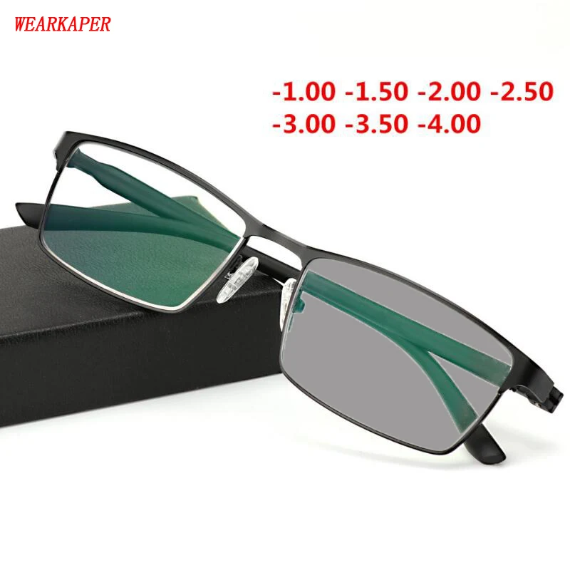 Sun Photochromic Myopia eyewear TR90 Alloy Frame Finished myopia glasses frame comfortable slip-resistant eyeglasses frame Men