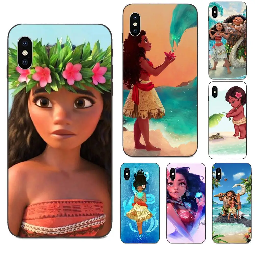 Мягкий чехол из ТПУ с рисунком принцессы Моаны для Apple iPhone 11 X XS Max XR Pro 4 5 6 6S 7 8 Plus