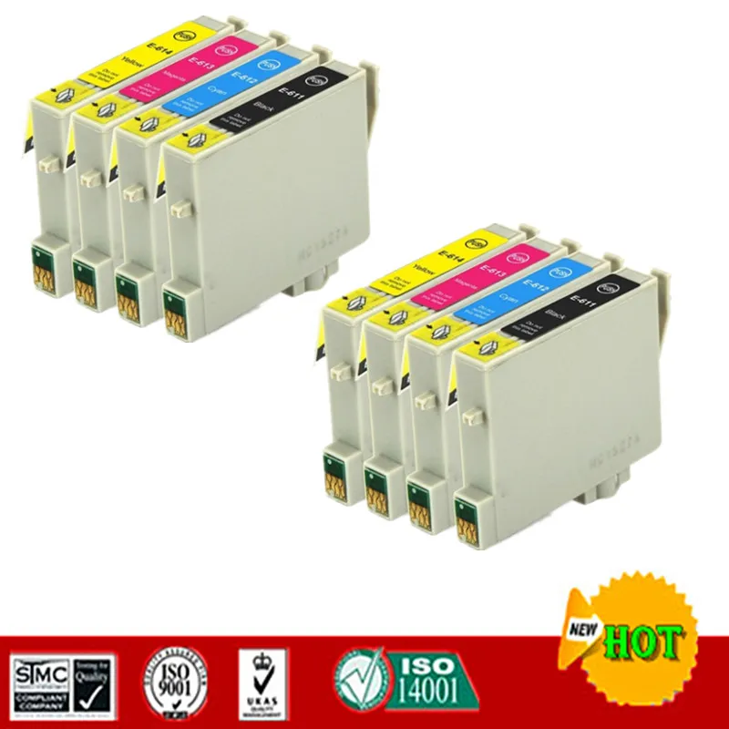 Совместимые чернильные картриджи для T0611-T0614 подходит Epson Stylus D68 D88 + DX3800 DX3850 DX4200 DX4250