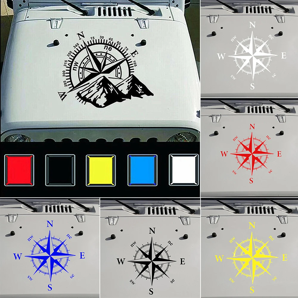 

Replacement Car Sticker Auto Exterior Compass Pattern Emblems 50x50CM