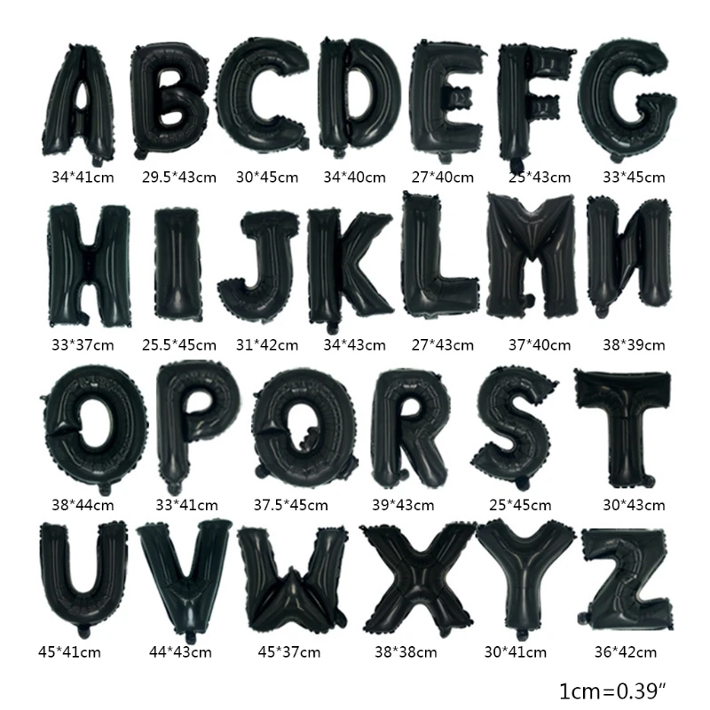 

27RE 50 шт. 16-дюймовые черные алюминиевые фольгированные шары с буквами на Хэллоуин с днем рождения