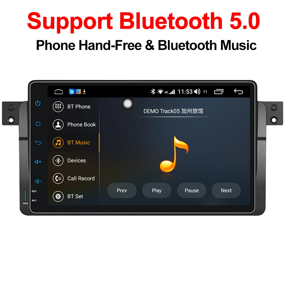YAZH 4 Гб 64 ГБ Автомобильный радиоплеер для BMW E46 1998 2005 с Android 9 0 GPS Navi мультимедиа &quotIPS