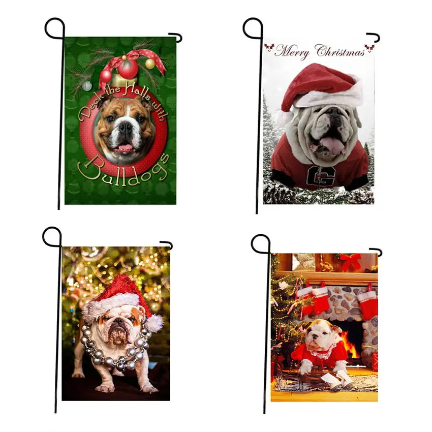 

Рождественские украшения для дома на открытом воздухе бульдог фестиваль с металлическим украшением на улице; Разные стили; Сублимации сада...