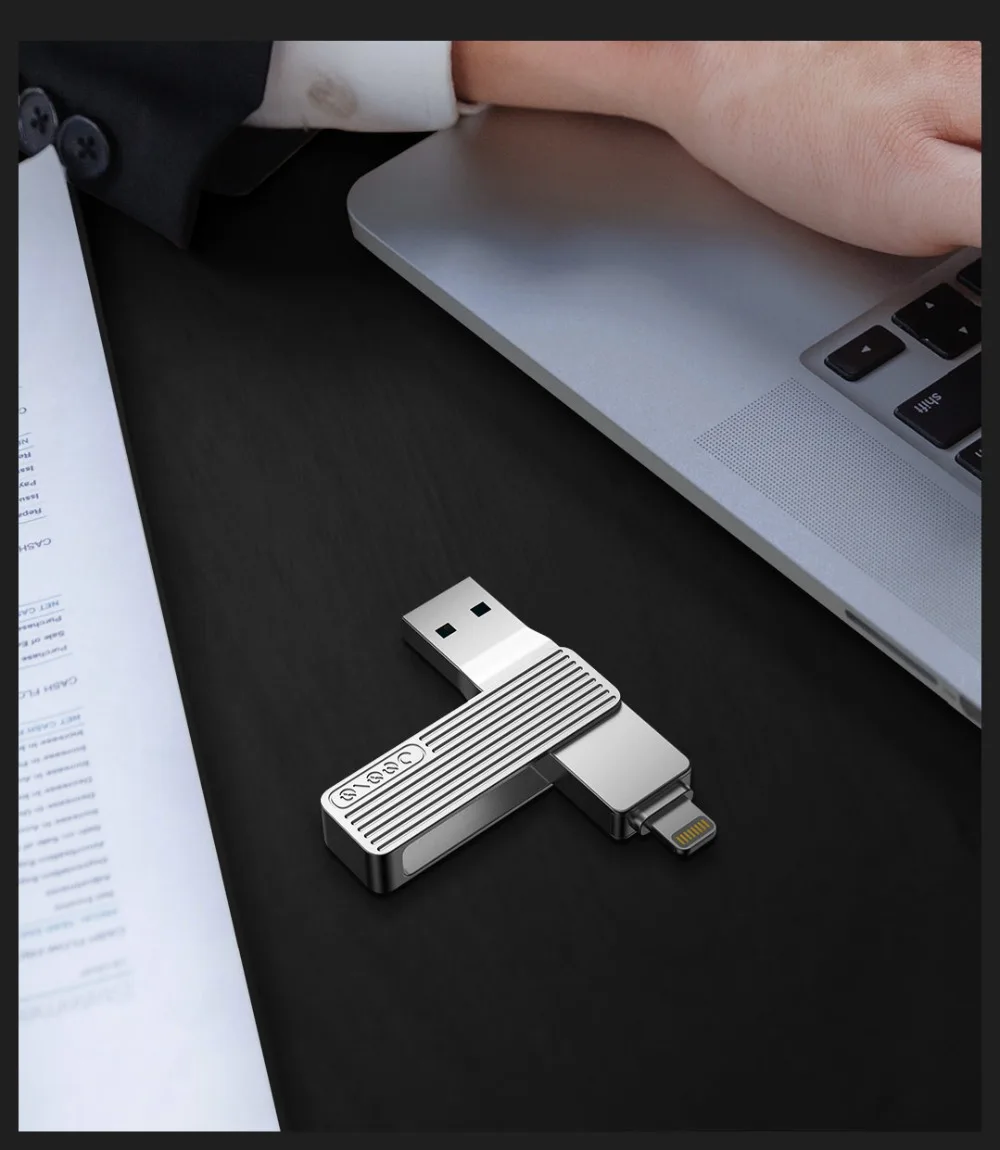 Xiaomi Jessis U диск 32 Гб 64 Гб 128 ГБ рекордер тип-c двойной USB флеш-накопитель OTG USB 3,1 USB флешка для телефона планшета ПК MAC