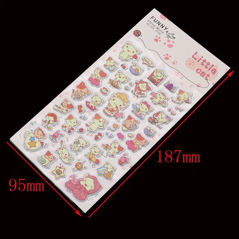 Комплект детской одежды из 3 х предметов канцелярские наклейка милый кот жизнь 3D