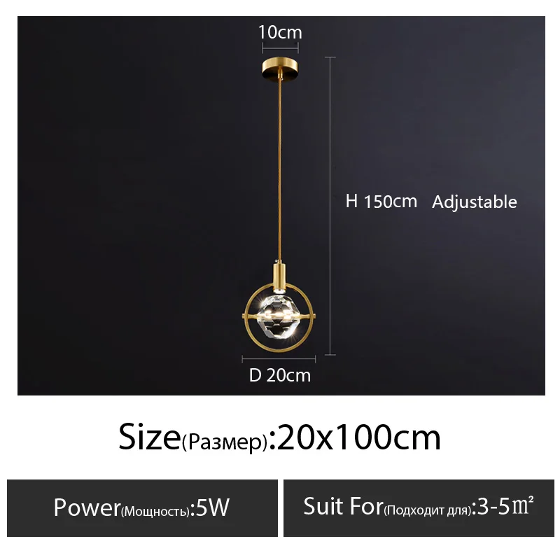 

Подвесной светильник DT хрустальный