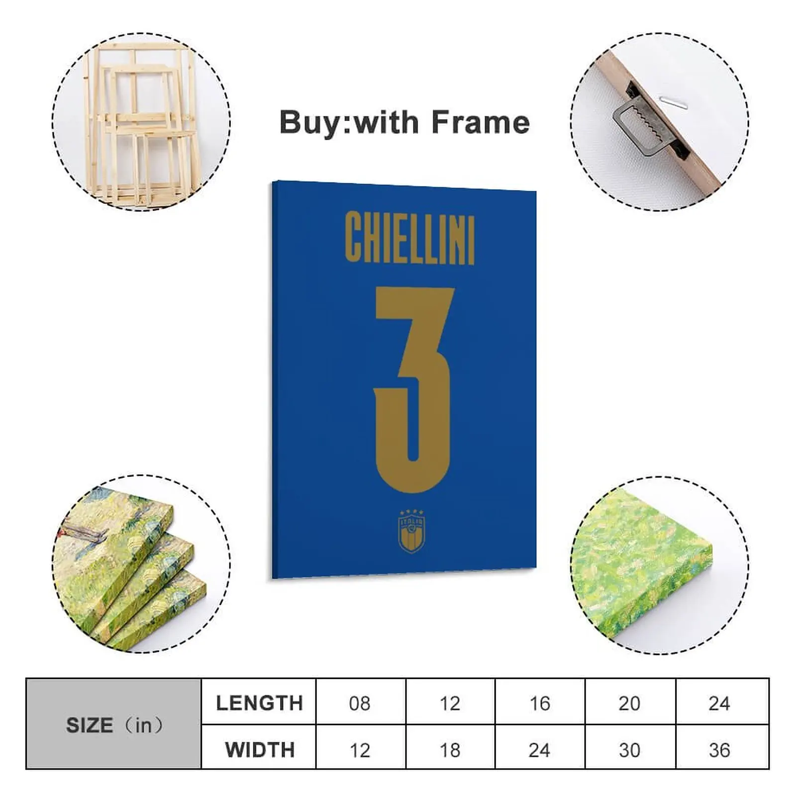 

Decoration 3 Giorgio Chiellini Italy Print Painting Canvas Picture for Living Room Wall Room Posters With Frame Modern Home