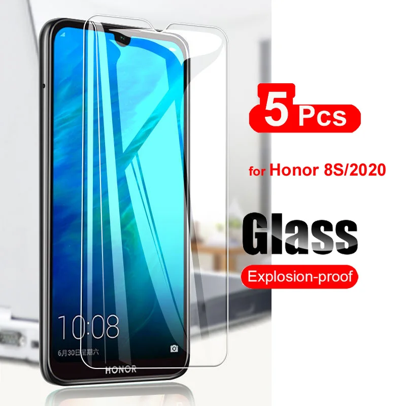 

5Pcs Tempered Glass for Huawei Honor 8S 8S 2020 Screen Protector Protective Toughened Glass On for Huawei Honor 8S 2020 9H