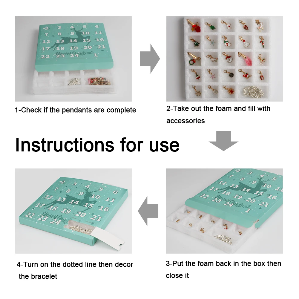 OHEART снеговик Рождественский календарь обратного отсчета женские девичьи