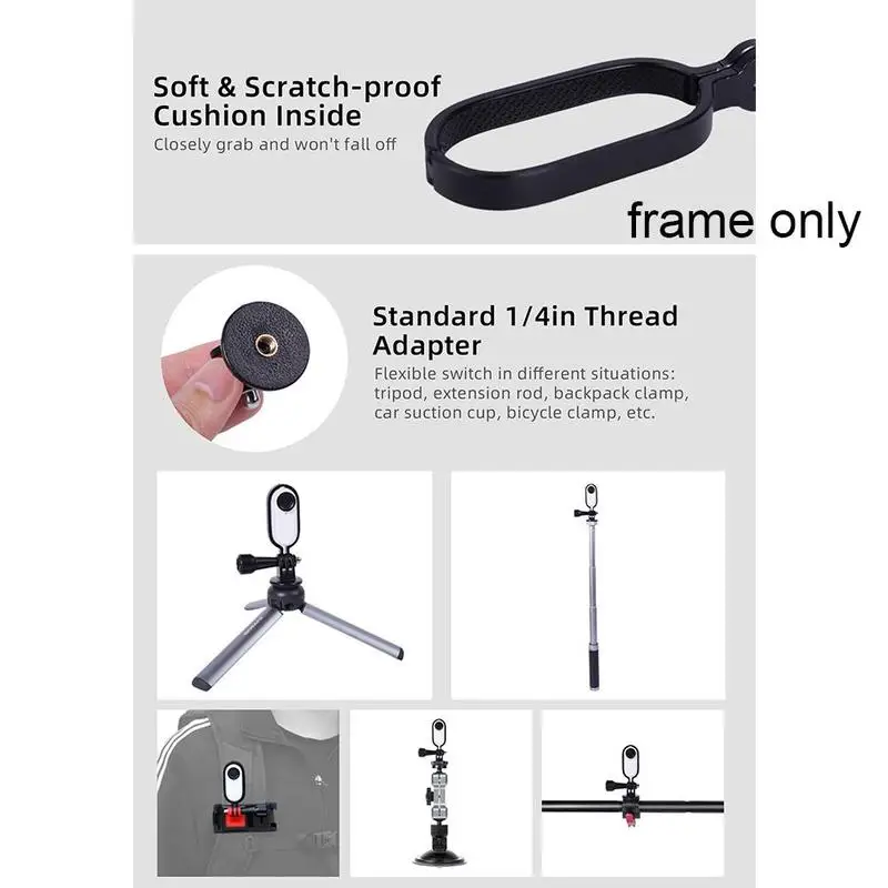 

Protective Frame Mount Aluminum Alloy 1/4 Adapter Adjustable Bracket For Insta360 Stabilizer Go Camera Angle Accessories 2 F8O2