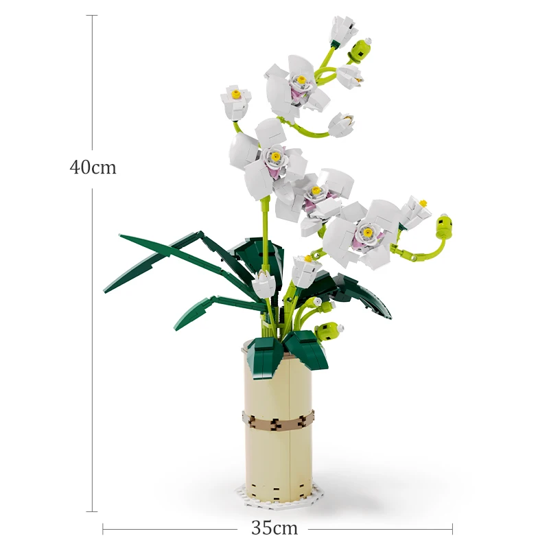 

Bouquet Orchid Flowers Building Blocks Romantic Home Decoration Diy Friends Bricks Toys for Children Girls Gift