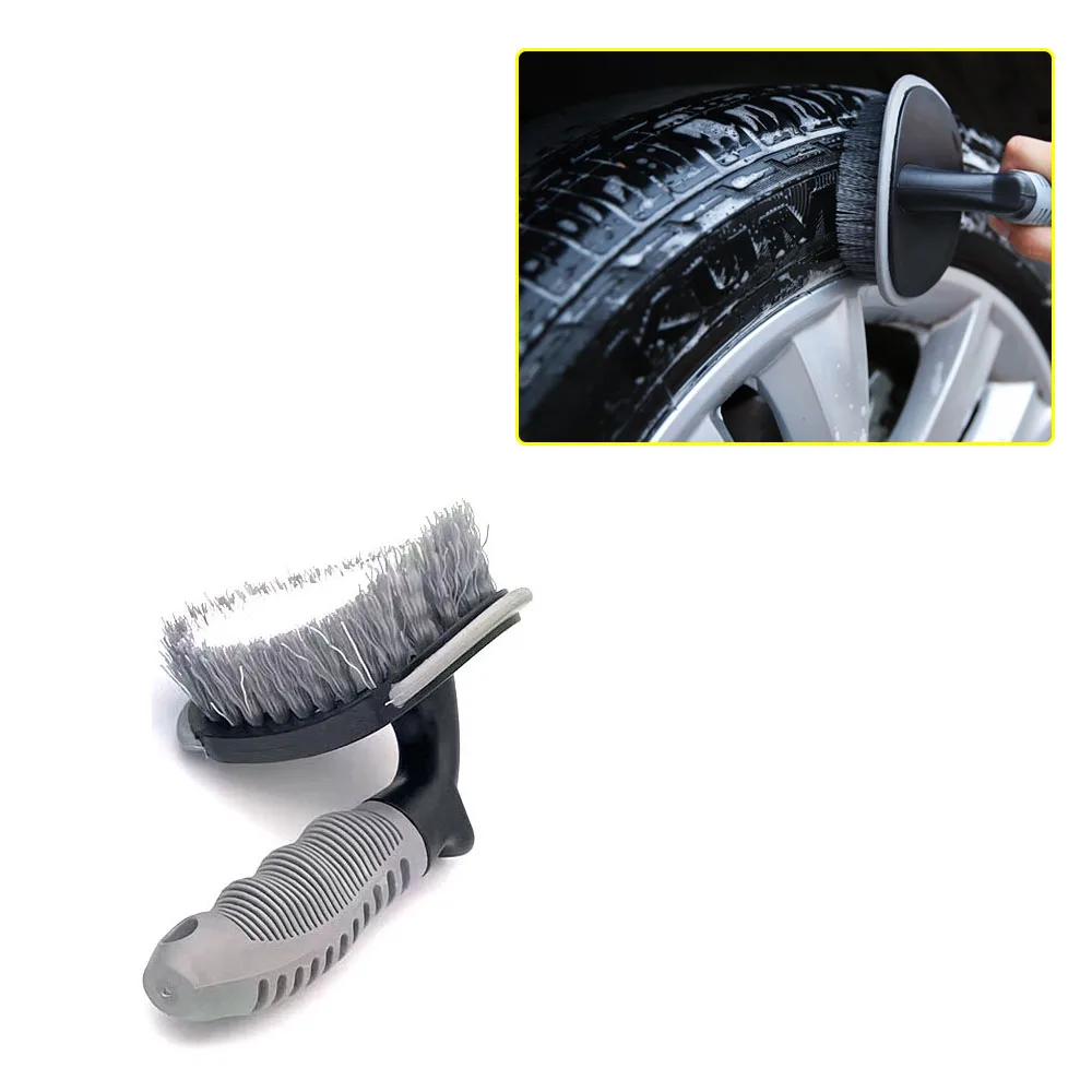 

Car Cleaning Brush Vehicle Tyre Brushes Non Slip Wheel Tire Rim Washing Tools Hanging Holes Auto Maintenance Care Accessories