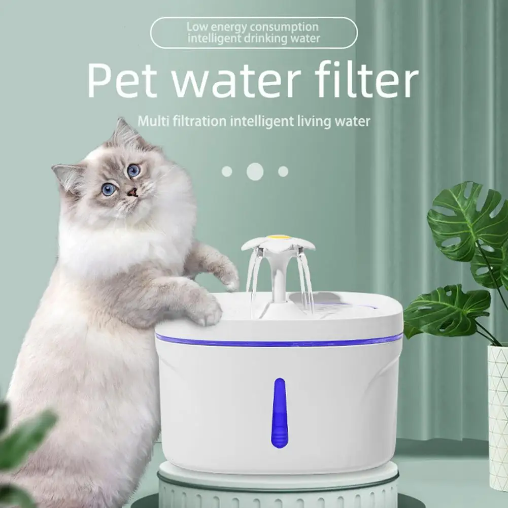 

Cat Dog Drinking Water Fountain Pet Water Dispenser With Filter Cotton Water Feeder USB Quiet Drinker Auto Feeder Pet Supplies