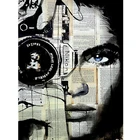 Полная квадратная Алмазная вышивка, Женская камера, газета, абстрактная алмазная живопись, вышивка крестиком, Алмазная мозаика