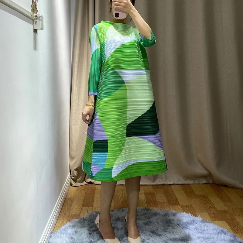 Женское свободное платье Changpleat плиссированное модное дизайнерское miяка с