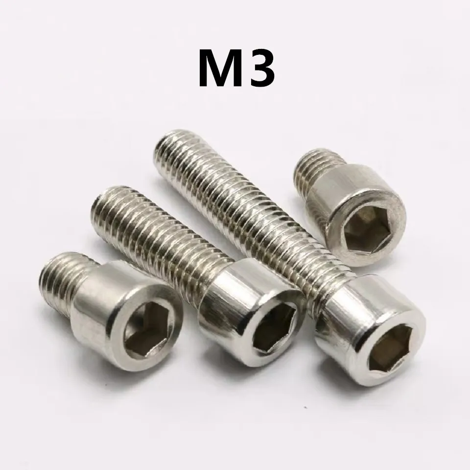 

50PCS M3x5/6/8/10/12/14/16/18/20/25/30/35/40/45mm DIN912 GB70.1 Stainless Steel Screws Allen Hex Socket Head Screw Bolt Fastener