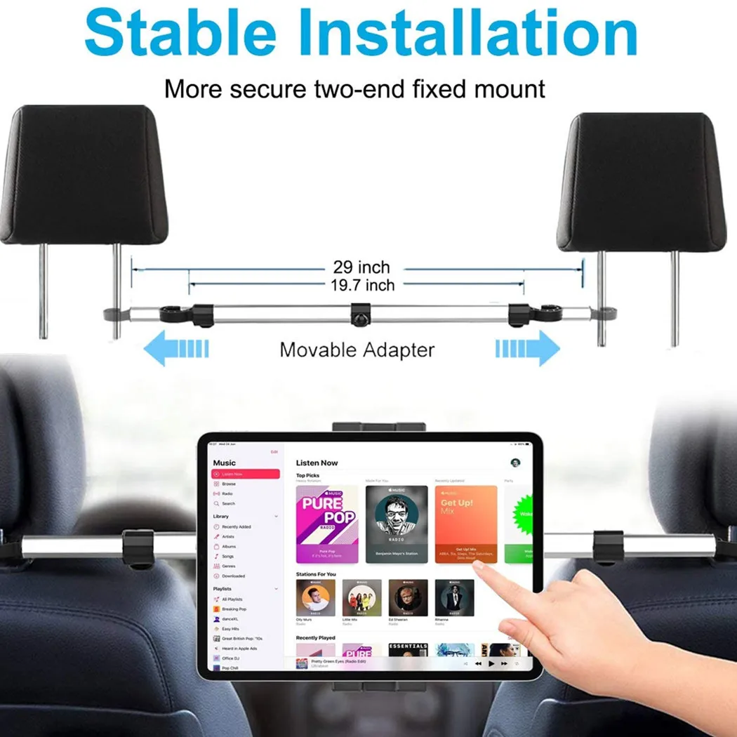 13 car headrest tablet mount for ipad pro 12 9 11 tablet car holder for samsung galaxy tab s7 fe plus xiaomi tablet holder car free global shipping