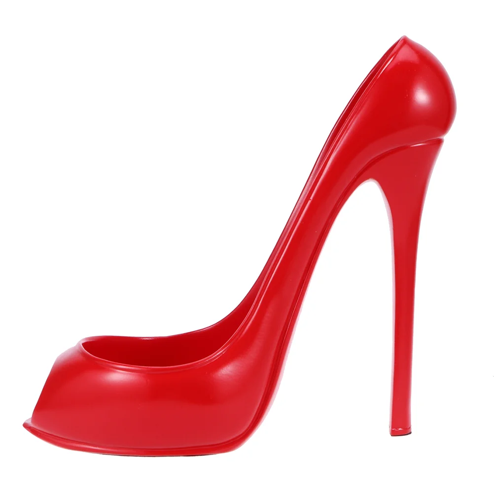 

1Pc Decorative Resin Bottle Stand Desktop High Heel Shoe Bottle Shelf