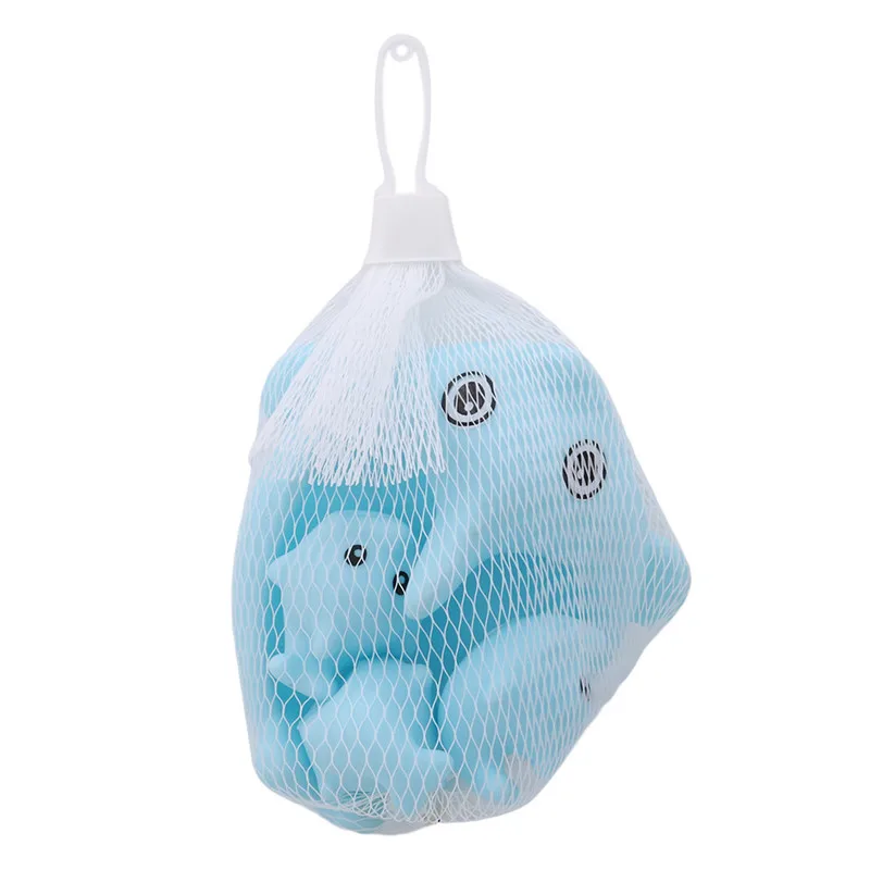 

4pcs Dolphin Lovely Baby Bath Toys Water Spraying Squeeze Dabbling Toys Kids Float Water Tub Rubber Bathroom Play Animals
