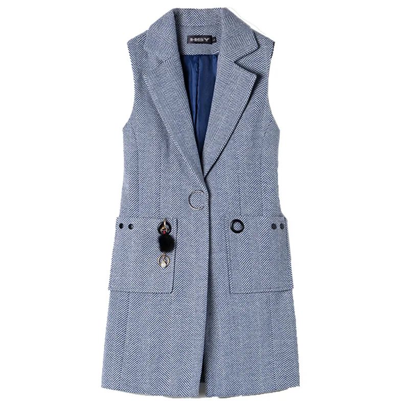 2020 от кутюр женский жилет высокого качества шерстяной пальто осень/зима женская