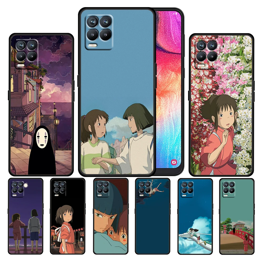 

Spirited Away Japanese Anime For OPPO Realme Narzo 30 20 8 8i 7 6 5 3 2 Pro Global 5G Soft TPU Silicone Black Phone Case Cover