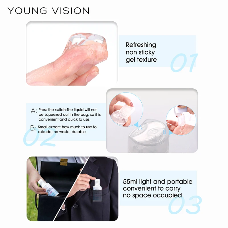 Дезинфицирующее средство для рук YOUNG VISION гель гидроalcoolique мытья дома и