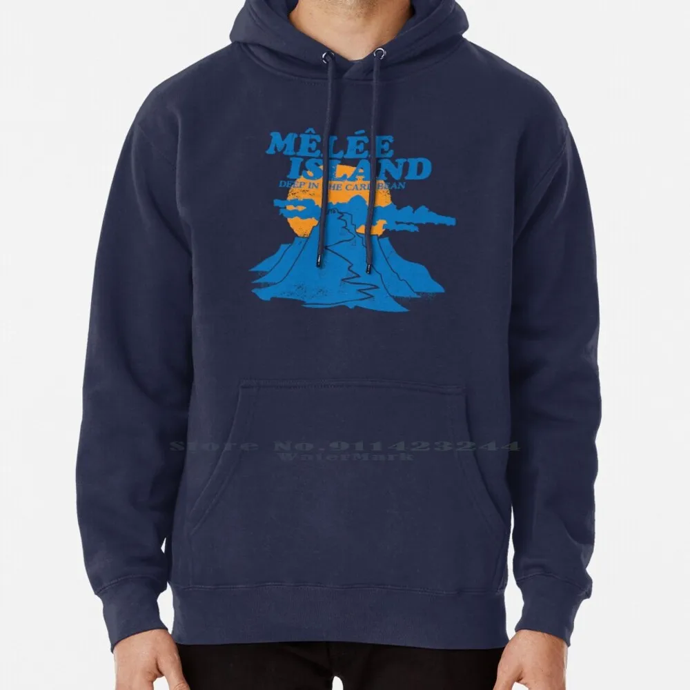 

Mêlée Island Hoodie Sweater 6xl Cotton Monkey Island Pirate Retrogaming Guybrush Threepwood 90s Vintage Caribbean Women Teenage