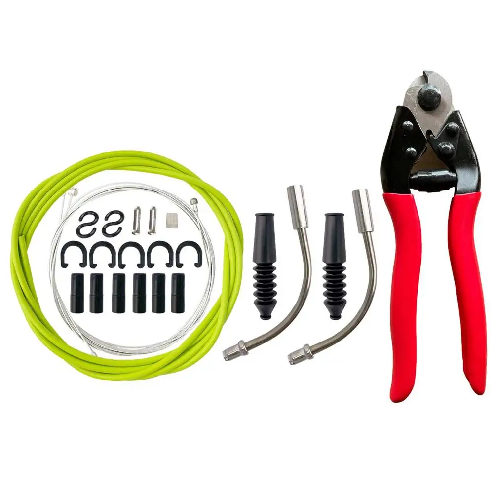 

Bike Brake Cable Set Mountain Bike Brake Housing Kit Transmission Tube Cables Wire With Front/Rear Brake Cable Core Caterpillars