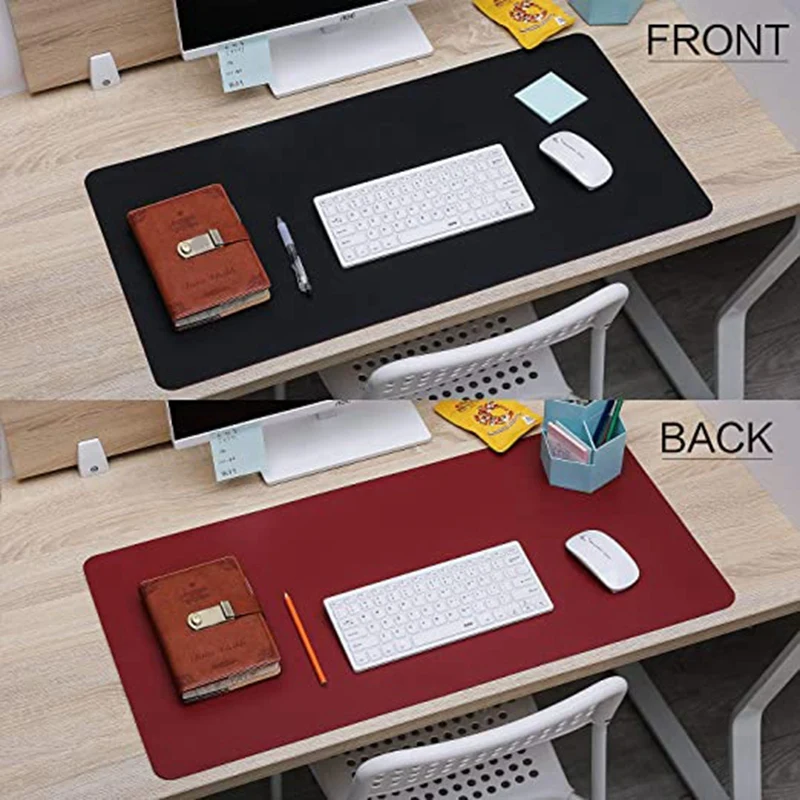 

Large Mouse Pad Double-Sided Color Waterproof Desk Pad PU For Office