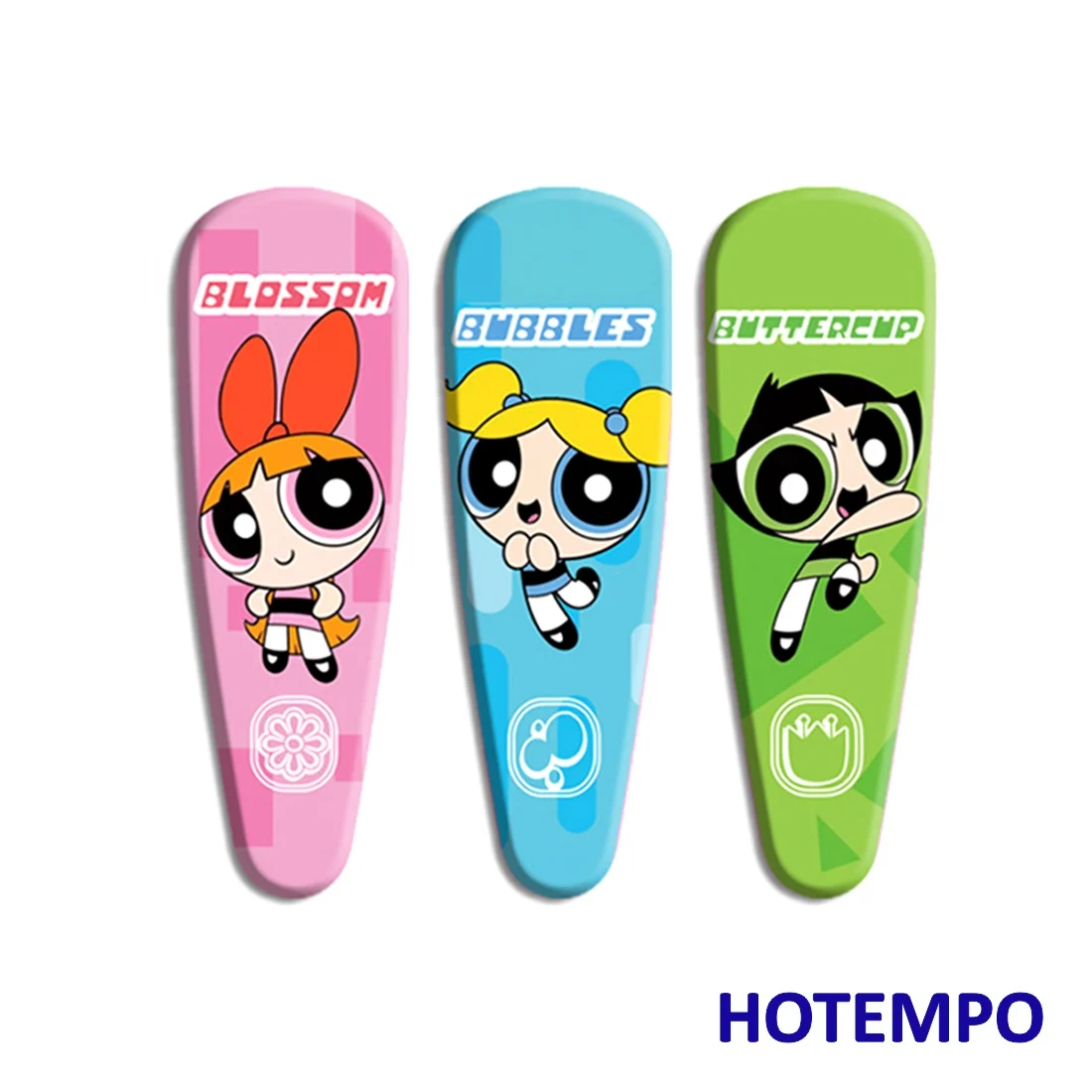 Powerpuff/милые заколки для волос для девочек с рисунками из мультфильмов; заколки для волос для маленьких девочек; детский подарок для костюмированной вечеринки