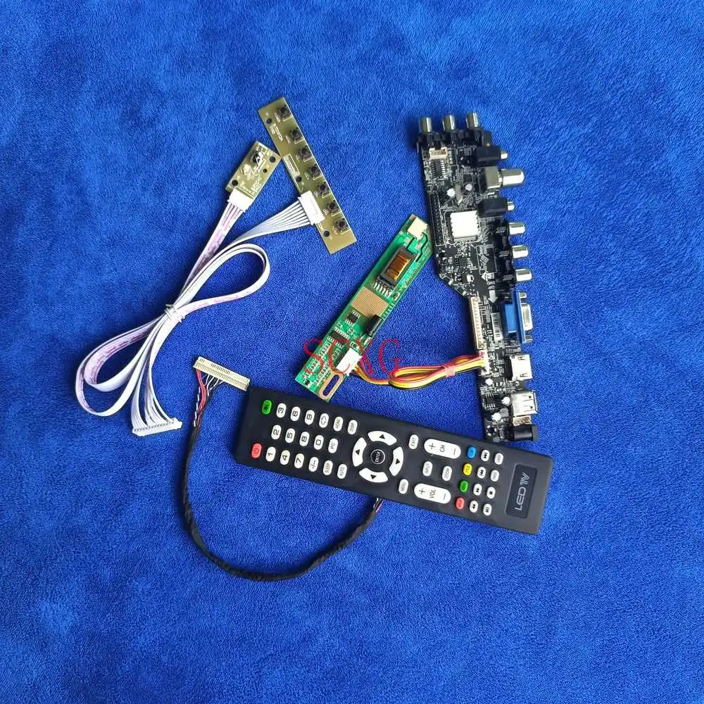 

AV VGA USB HDMI-compatible KIT For LP150X08-TLA1/TLA2/TLA6/TLAC/TLB1/TLC1 Digital DVB 1CCFL 30Pin LVDS 1024*768 Controller Board