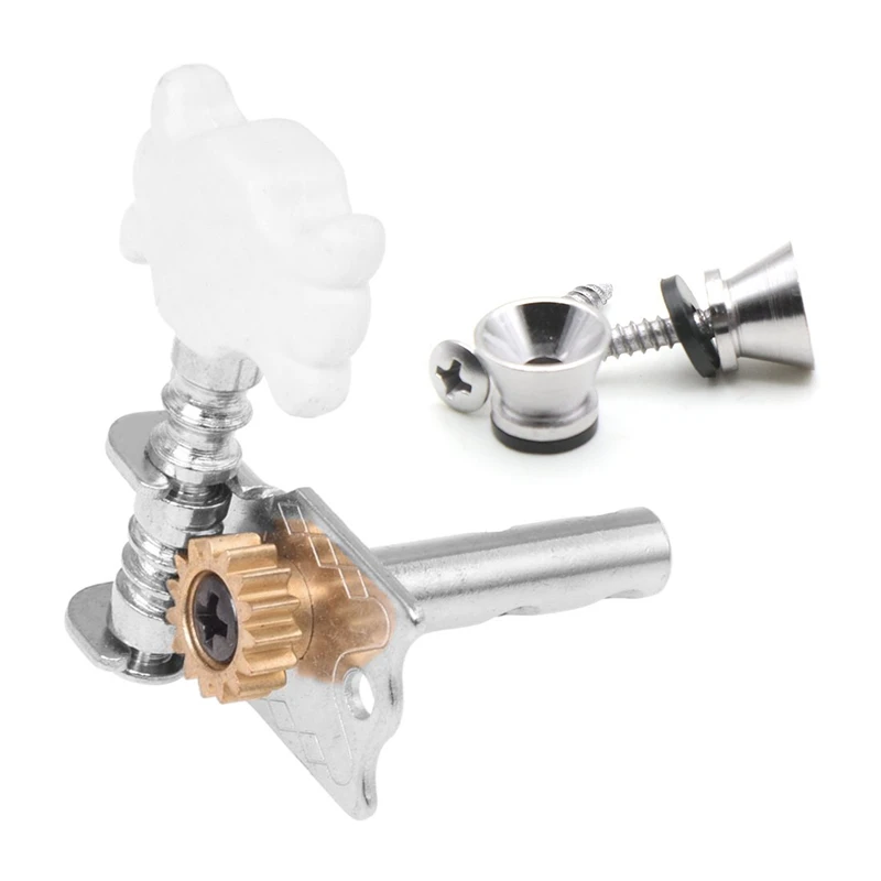 

1X Ключ механической настройки для гитары, акустическая электрика и 2 шт. замок для гитарного ремня, металлические штифты Peg