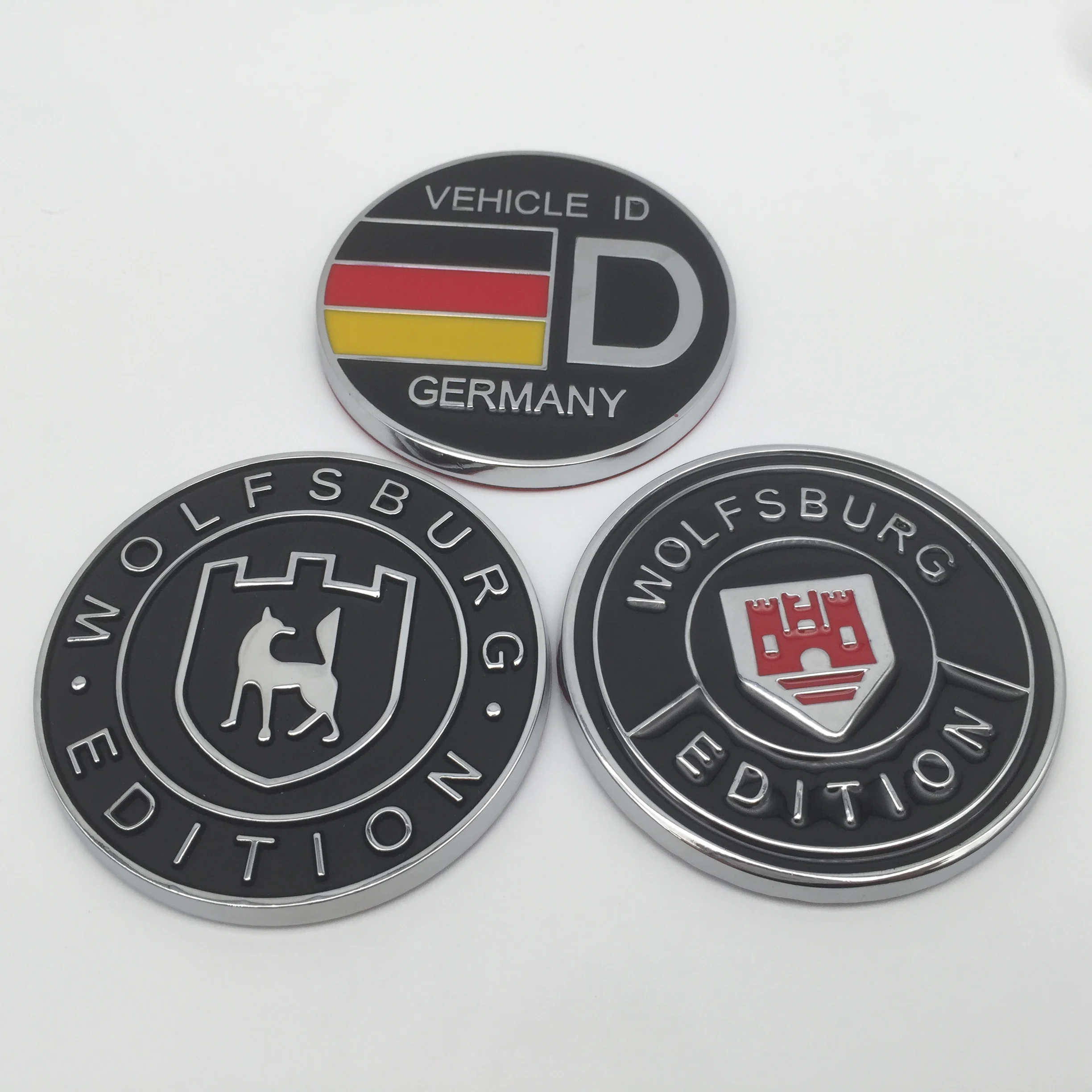 1pcs high quality 3D metal wolfsburg edition logo car Fender emblem Side Rear trunk badge sticker Decal Auto accessories - купить по