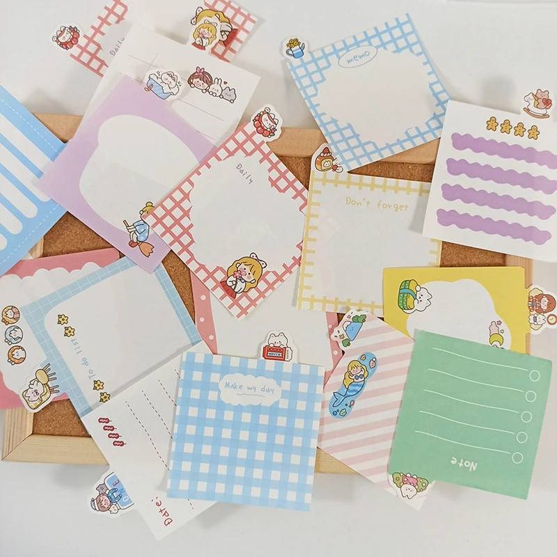 50 листов для кавайной девушки сетки Блокнот украшения Примечание Бумага в