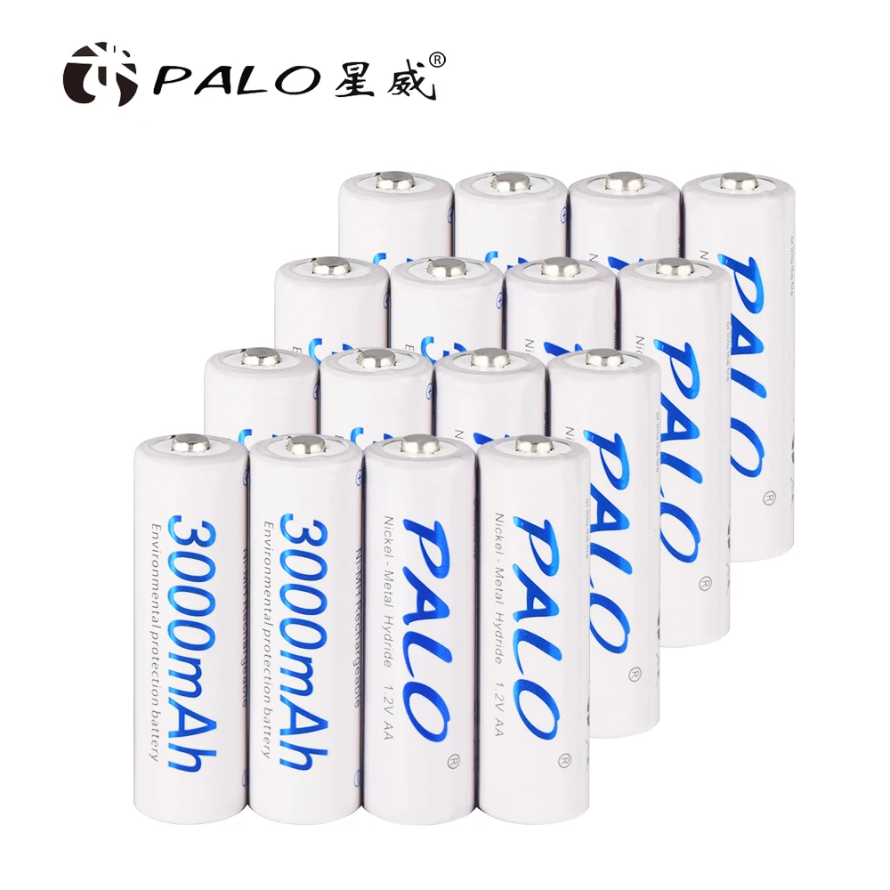 Palo ЖК-дисплей AA AAA зарядное устройство USB быстрая зарядка для AA AAA SC C D размер Ni-MH батарея с 1,2 в AA аккумуляторная батарея