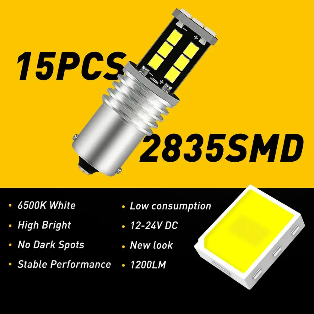 AUXITO 1200LM Canbus без ошибок 1156 BA15S 7506 S25 светодиодный лампы для VW MK6 Jetta 2015 2016 2017 дневные